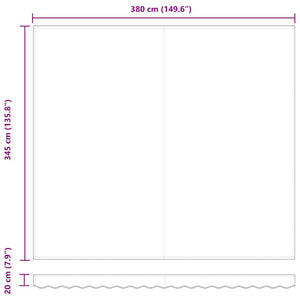 Markisväv Svart 380 x 345 cm Polyester