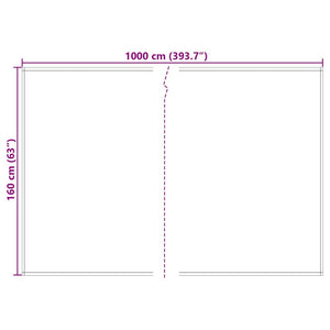 Markisbyte Orange och Svart 1000 x 160 cm Polyesterduk