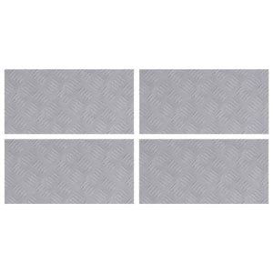 Trappsteg Rektangulär 4 pcs Silver 50 x 25 cm Aluminium