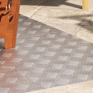 Trappsteg Rektangulär 4 pcs Silver 70 x 50 cm Aluminium