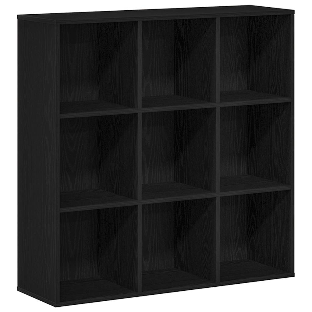 Bokhylla svart ek 98x29x97,5 cm konstruerat trä