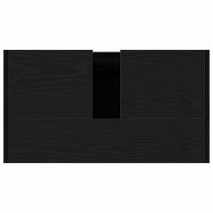 Badrumsskåp med dörr Svart Ek 60 x 33 x 61 cm Konstruerat trä