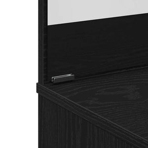 Smyckebord med låda Svart Ek 86,5 x 35 x 136 cm Konstruerat trä