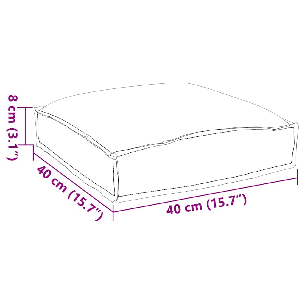Kudde Blommor 4 pcs Flerfärgsdesign 40 x 40 x 8 cm Oxford Tyg