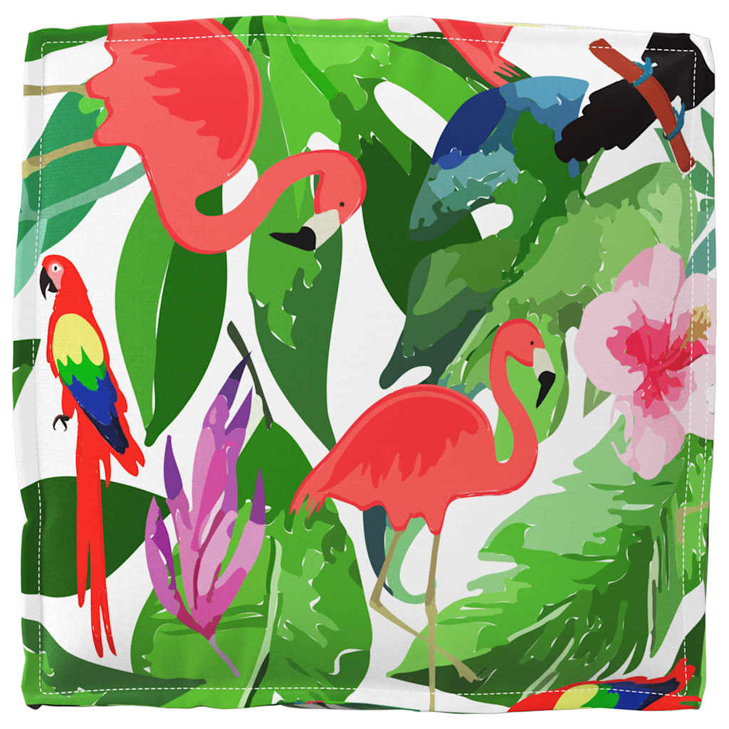 Kudde Blommor 4 pcs Flerfärgsdesign 40 x 40 x 8 cm Oxford Tyg