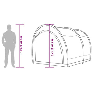 Cykelförrådstält med tak med lagring Grön 256 x 222 x 182 cm