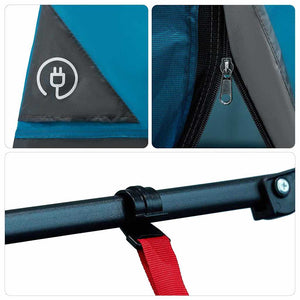 Innertält med tak med lagring Blå 280 x 220 x 176 cm taffeta