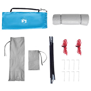 Innertält med tak med lagring Blå 280 x 220 x 176 cm taffeta