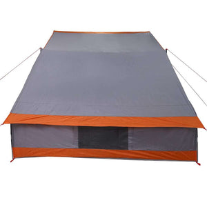 Campingtält med tak Grå och orange 282 x 225 x 154 cm taffeta