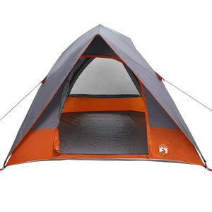 Campingtält med tak Grå och orange 320 x 275 x 190 cm taffeta