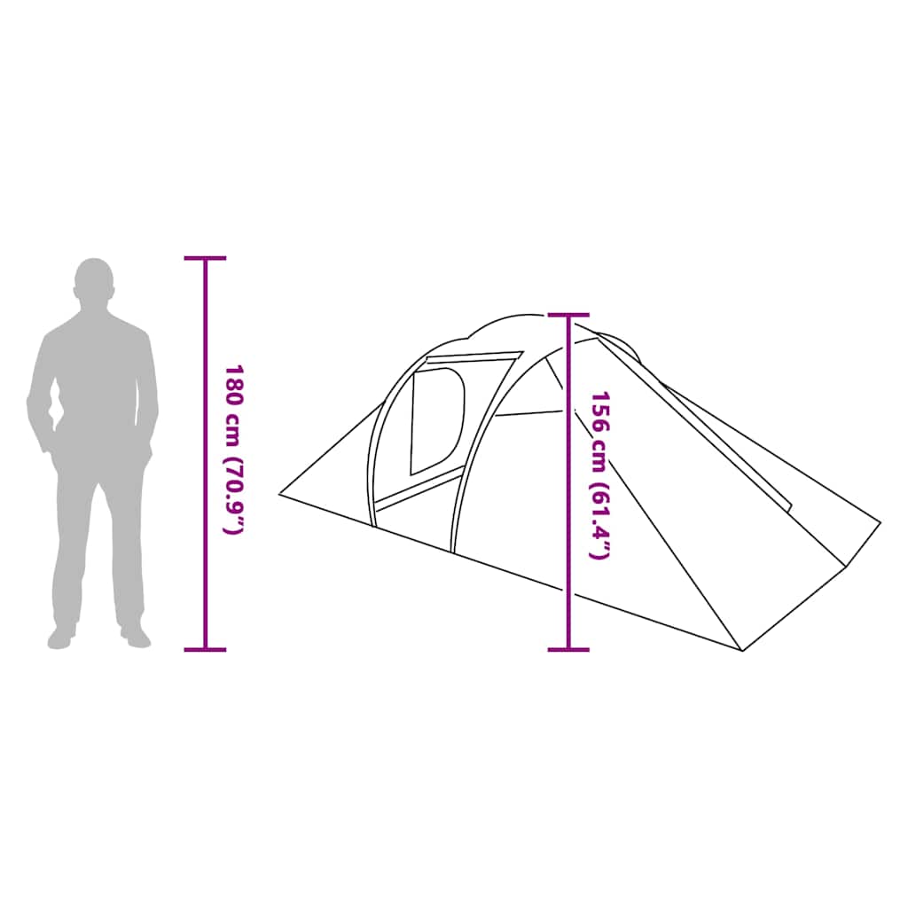 Tunnel tält med tak med lagring Grön 510 x 240 x 156 cm taffeta