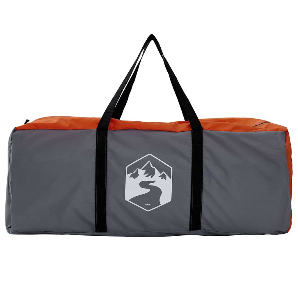 Innertält med tak Grå och orange 520 x 520 x 190 cm taffeta