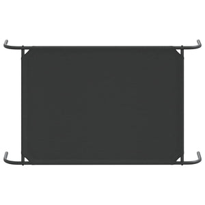 Förhöjd hundsäng svart 110x65x20 cm oxfordtyg och stål