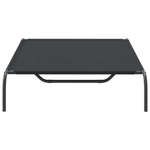 Förhöjd hundsäng svart 130x80x20 cm oxfordtyg och stål