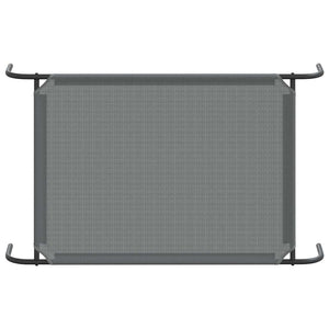 Förhöjd hundsäng grå 110x65x20 cm textilene och stål