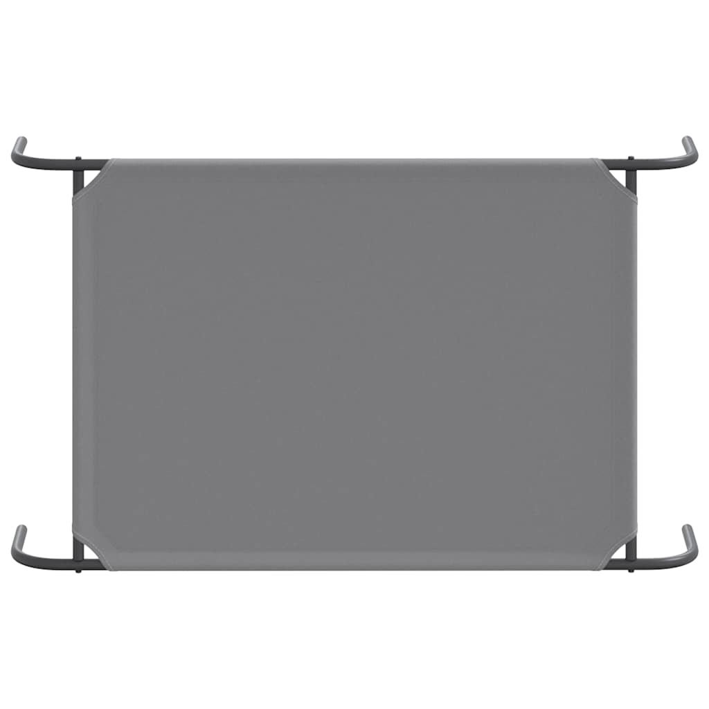 Förhöjd hundsäng grå 110x65x20 cm oxfordtyg och stål