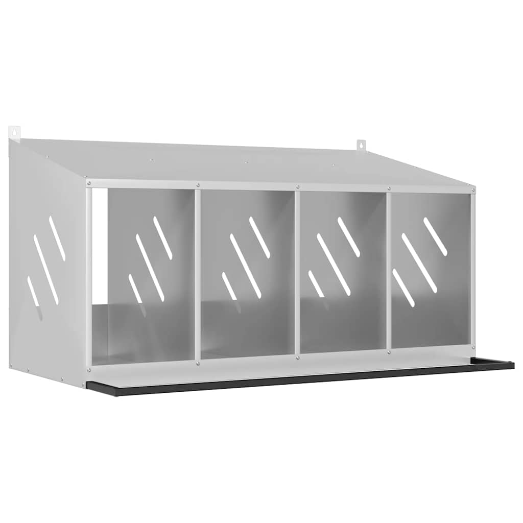 Kycklingholk med 4 fack galvaniserad silvermetall