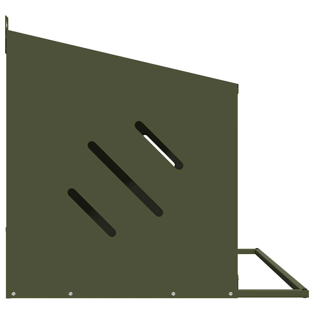 Kycklingholk med 3 fack olivgrön metall