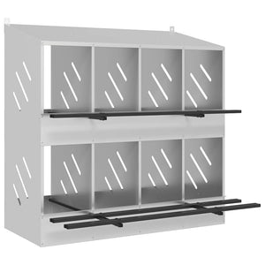 Kycklingholk med 8 fack galvaniserad silvermetall