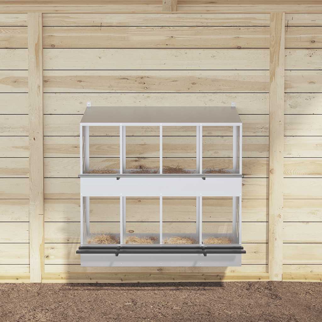 Kycklingholk med 8 fack galvaniserad silvermetall