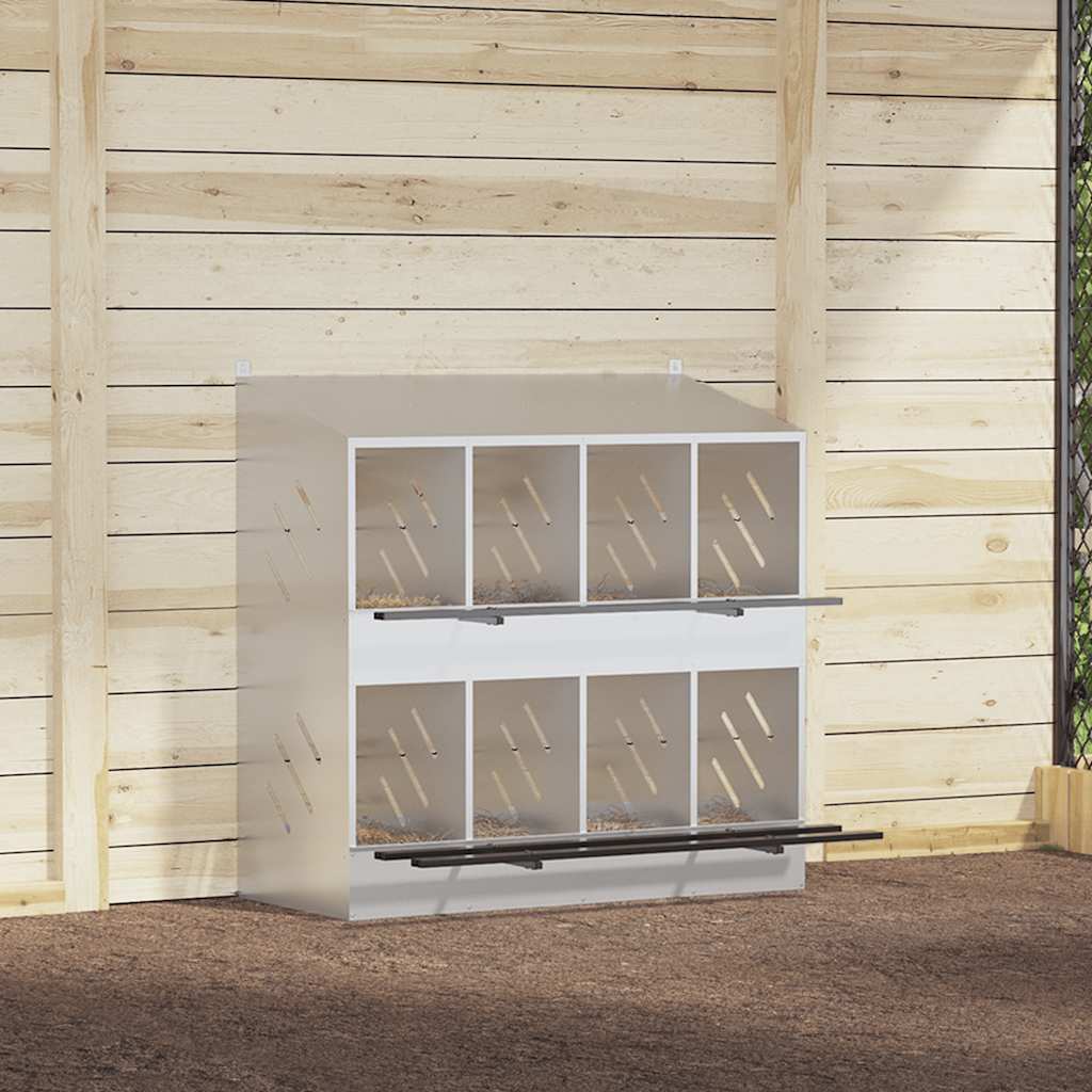 Kycklingholk med 8 fack galvaniserad silvermetall