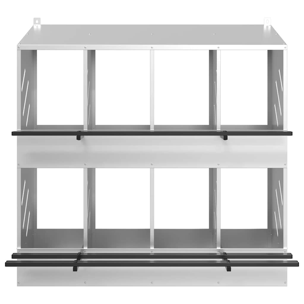 Kycklingholk med 8 fack galvaniserad silvermetall