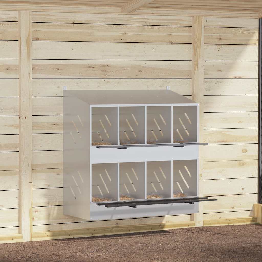 Kycklingholk med 8 fack galvaniserad silvermetall