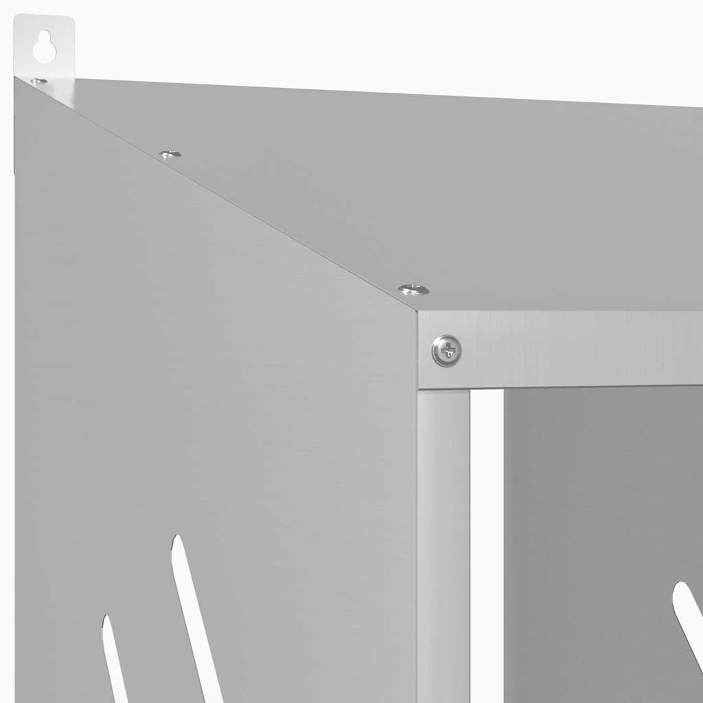 Kycklingholk med 6 fack galvaniserad silvermetall