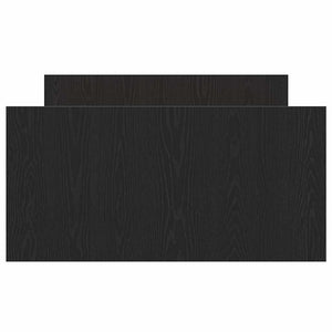 Sängram med huvudgavel Svart ek 100 x 200 cm Konstruerat trä