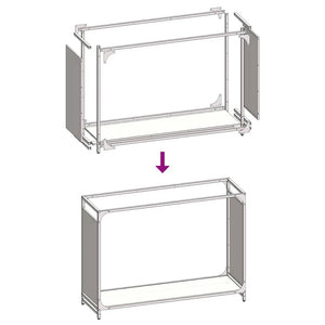 Vedställ svart 90x28x65 cm kallvalsat stål