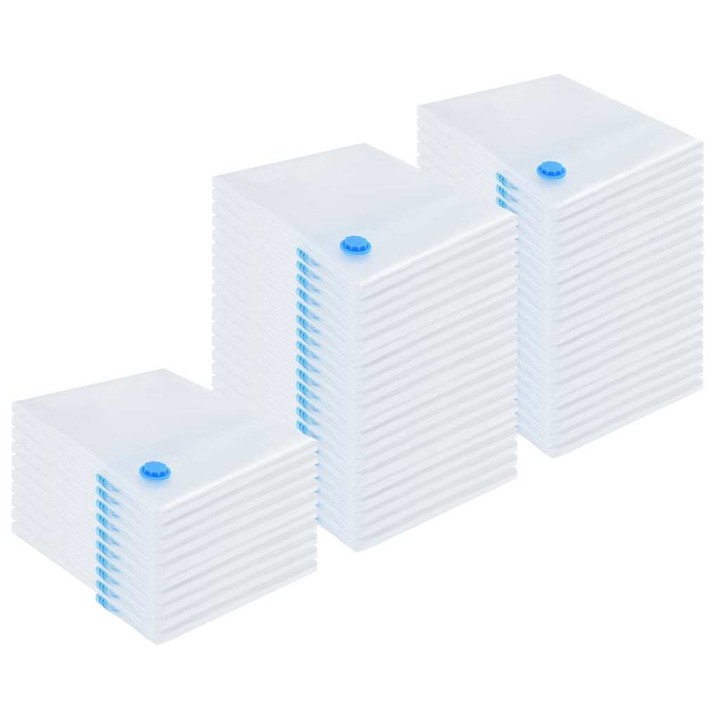 Förvaringspåsar 50 pcs Transparent och Blå 130 x 100 cm