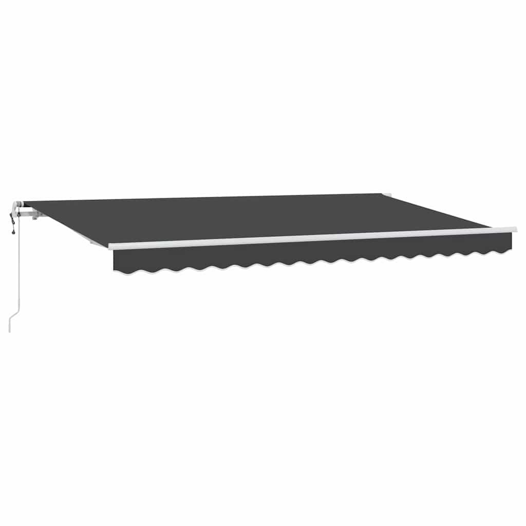 Utfällbar markis Antracit 350 x 200 cm tyg