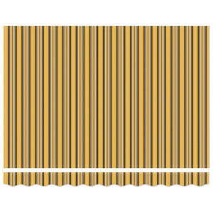 Utfällbar markis Flerfärgsdesign 300 x 250 cm Tyg och Metall