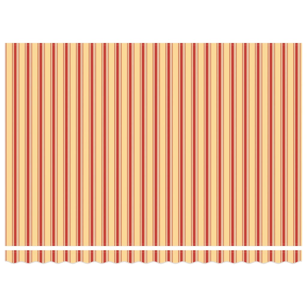 Utfällbar markis med gult och orange 450 ×300 cm tyg