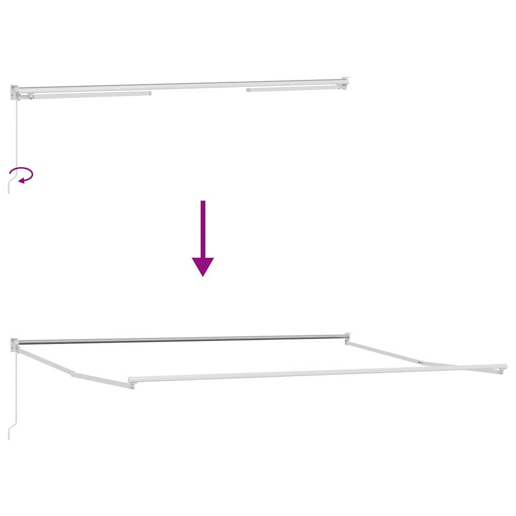 Utfällbar markis Flerfärgsdesign 500 × 300 cm