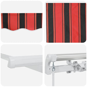 Utfällbar markis Orange och Brunt 600 × 300 cm