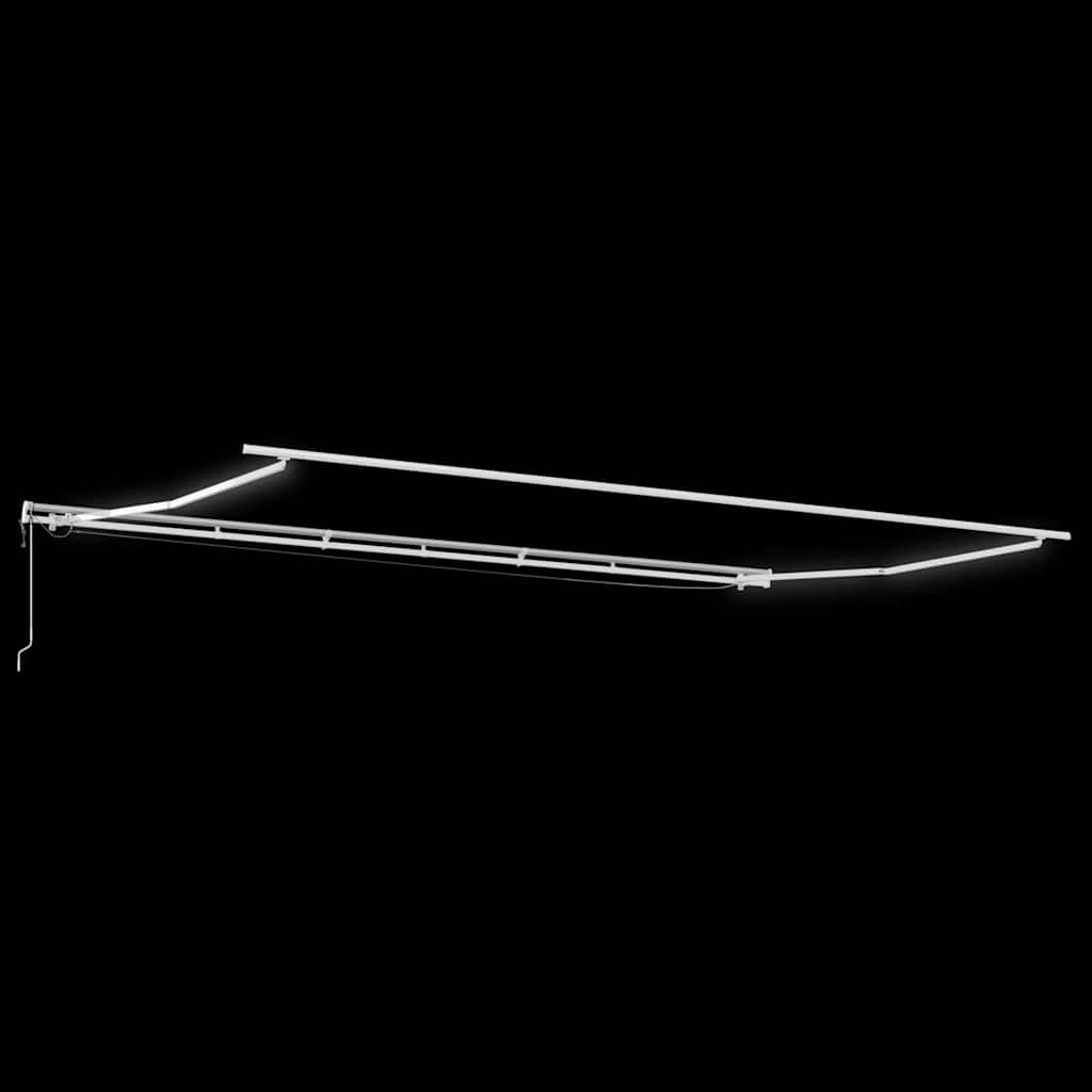 Utfällbar markis med LED -remsljus Flerfärgsdesign 600 × 300 cm