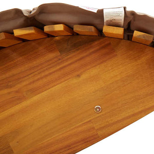 Solstol med kudde 2-person 2 pcs Brun Massivt Akaciaträ