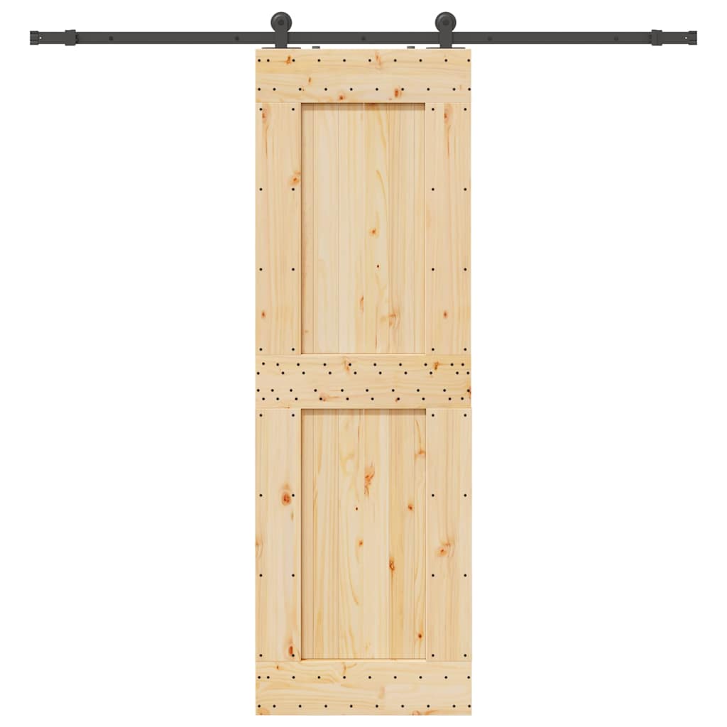 Skjutdörr med beslag 70x210 cm massiv furu