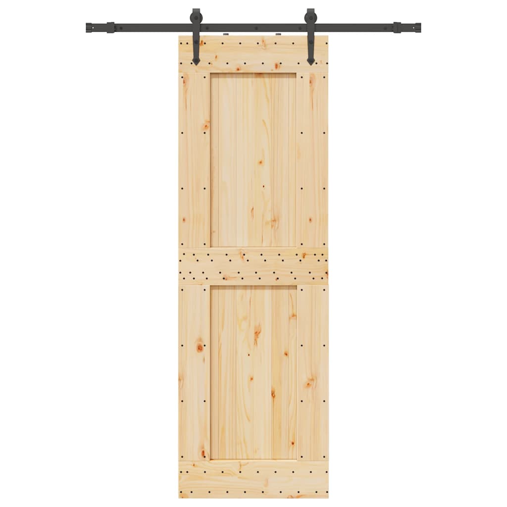 Skjutdörr med beslag 70x210 cm massiv furu