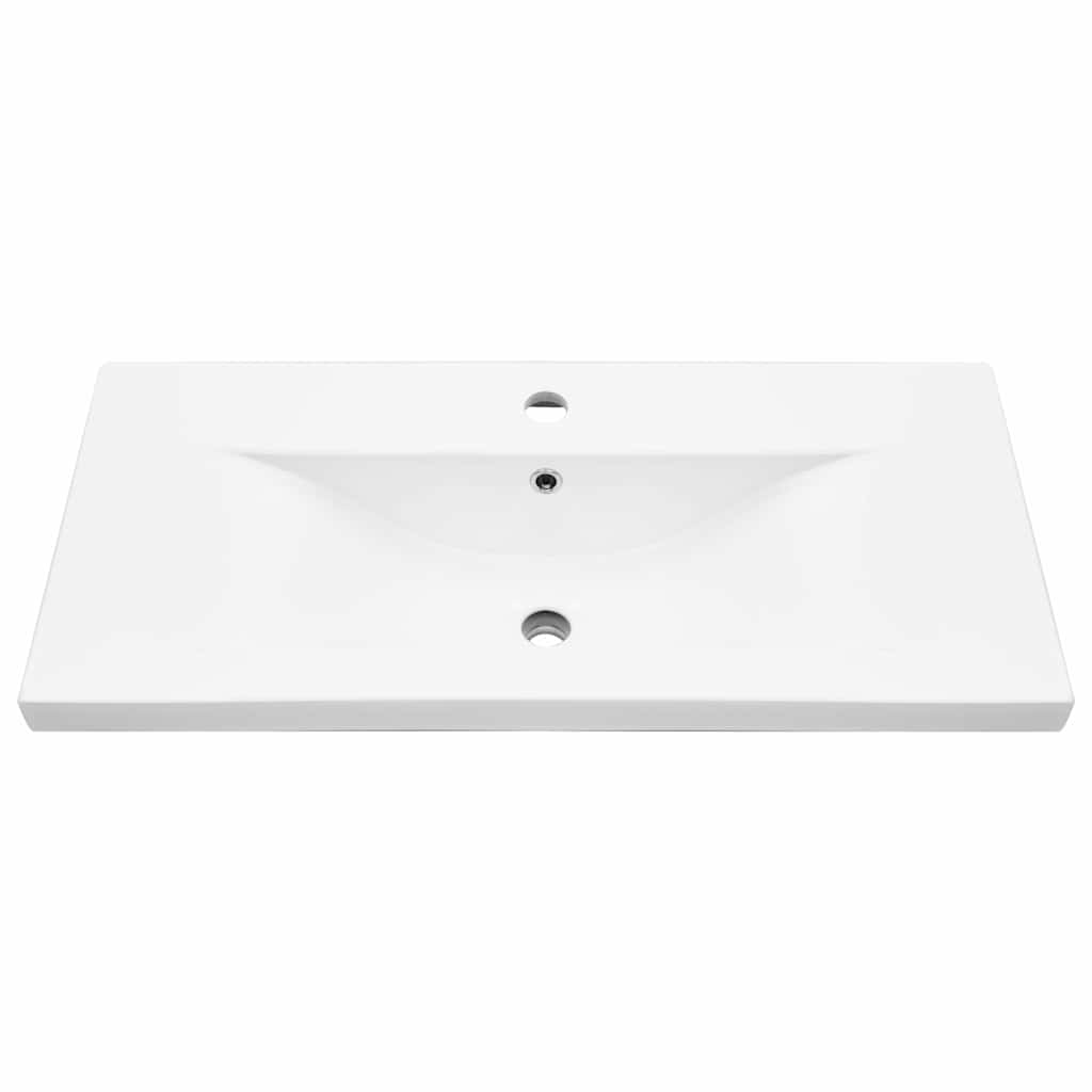 Badrumsskåp med låda Svart Ek 80 x 38,5 x 46 cm Konstruerat trä