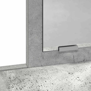 Smyckebord med låda Betonggrå 79 x 41 x 140 cm Konstruerat trä