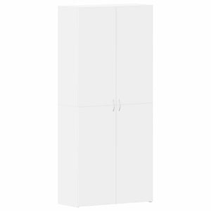 Skoskåp med hylla Vit 80 x 35.5 x 180 cm Konstruerat trä