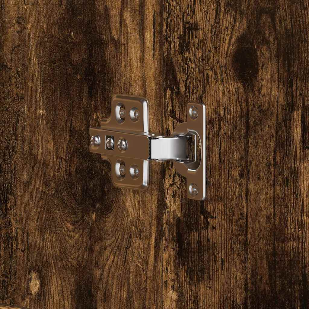 Skoskåp med hylla Rökt ek 80 x 39 x 178 cm Konstruerat trä