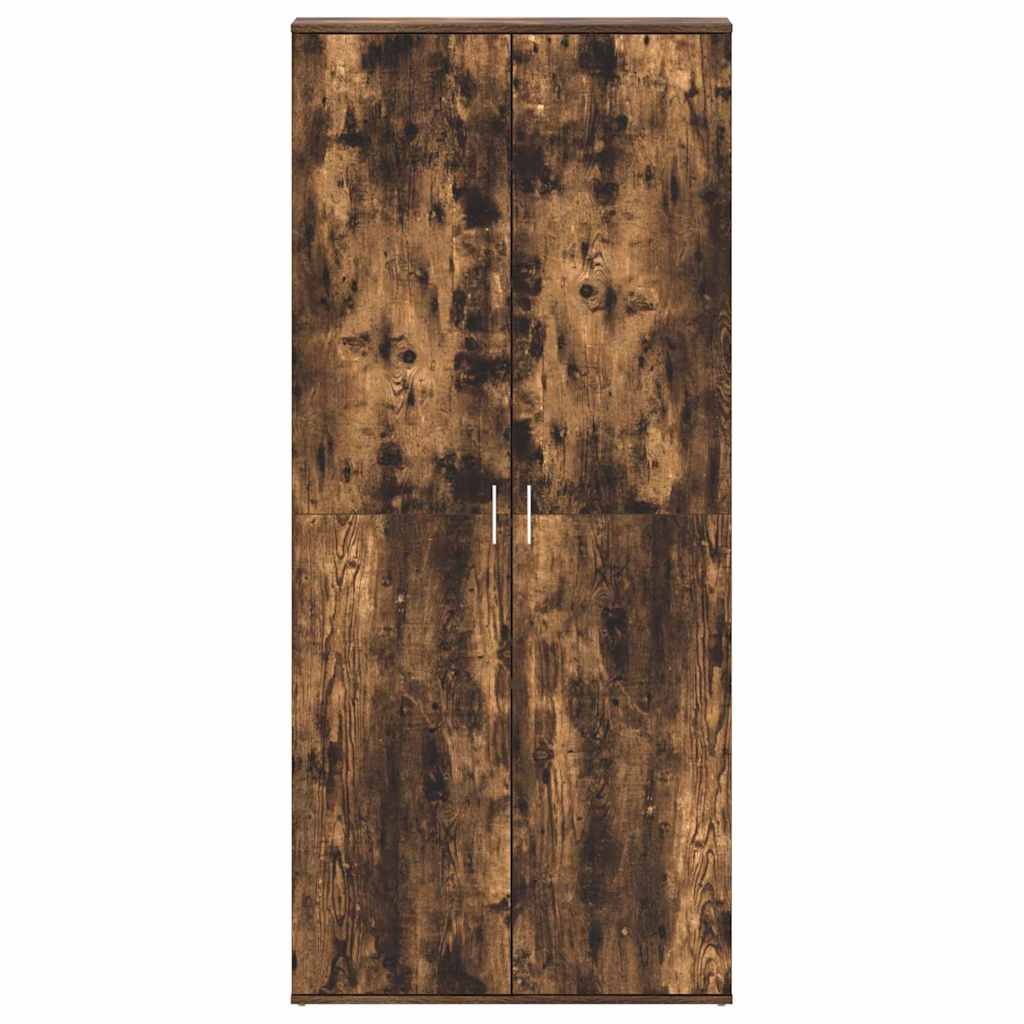 Skoskåp med hylla Rökt ek 80 x 39 x 178 cm Konstruerat trä