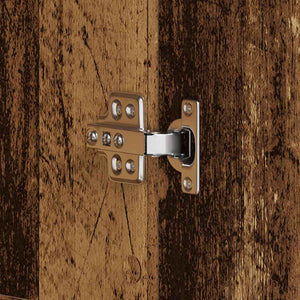 Skoskåp med hylla Gammalt trä 80 x 39 x 178 cm Konstruerat trä