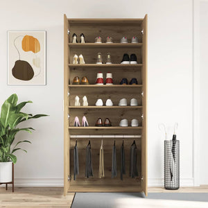 Skoskåp med hylla Artisan Ek 80 x 39 x 178 cm Konstruerat trä