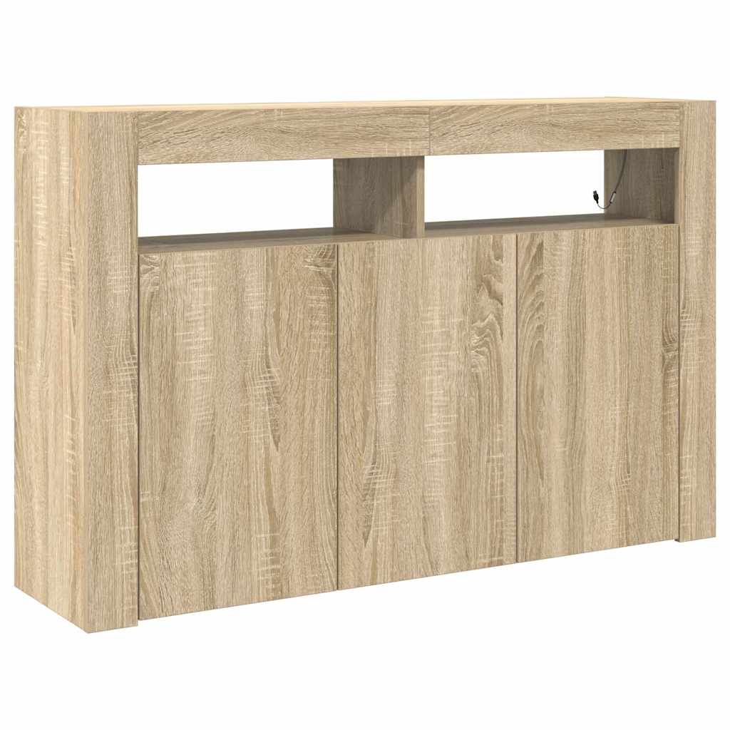 Sideboard Sonoma-ek 116 x 30 x 75 cm Konstruerat trä