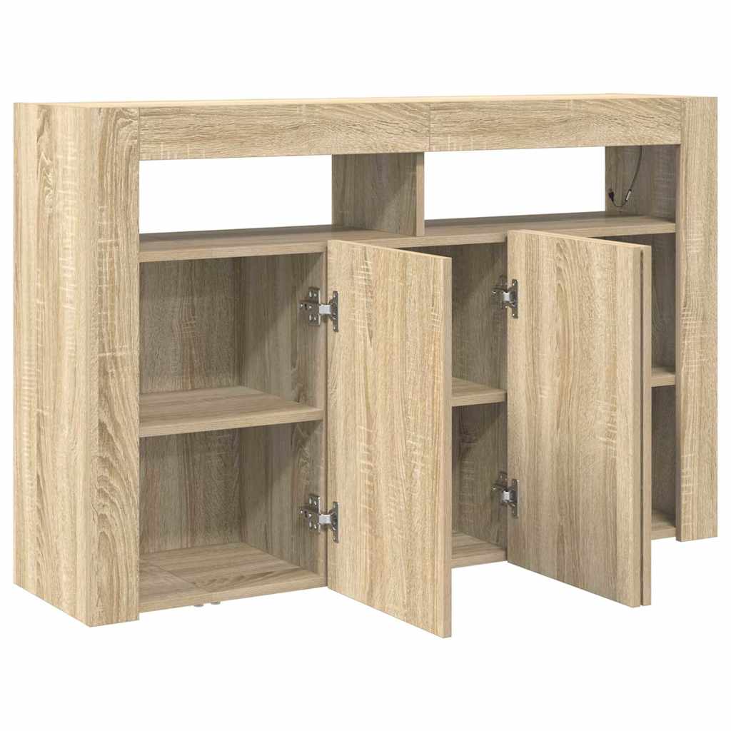 Sideboard Sonoma-ek 116 x 30 x 75 cm Konstruerat trä