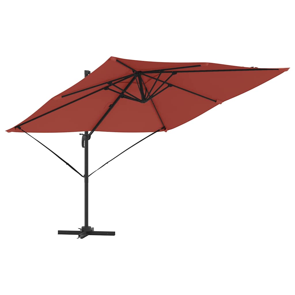 Roma Parasol Röd 286 x 284 x 265 cm Aluminium och Polyester
